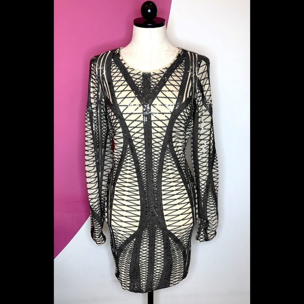 AKIRA Sexy Sequin Bodycon Dress Junior Size Large